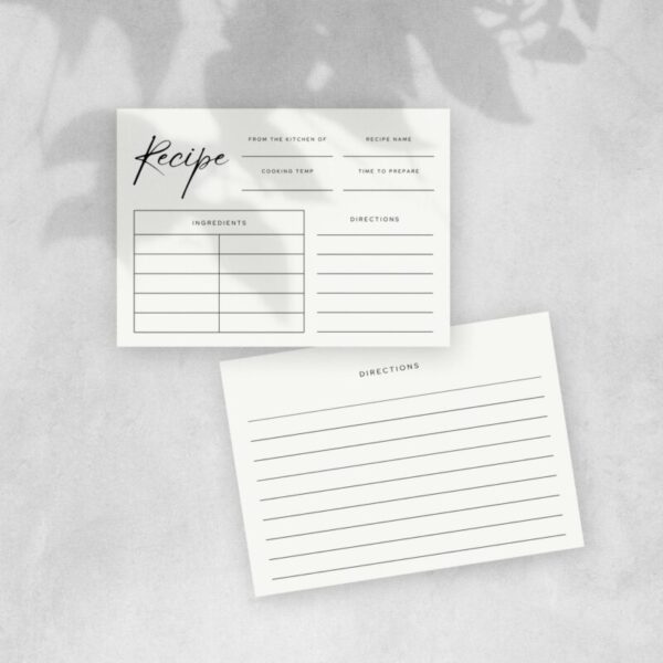 Recipe Card 5x7